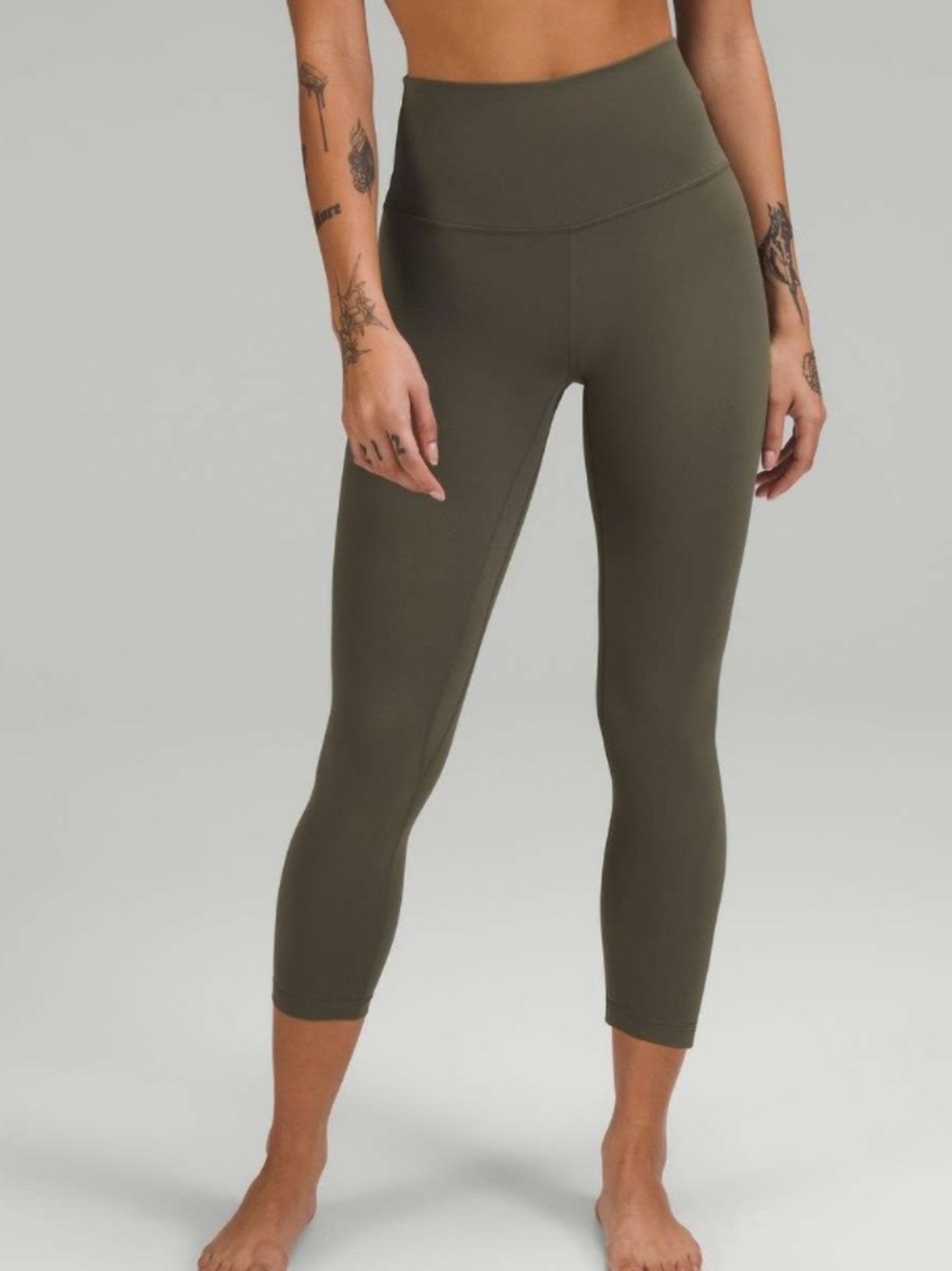 Lululemon Women’s Align High - Rise Crop 23” Leggings NWT 12 Army Green
